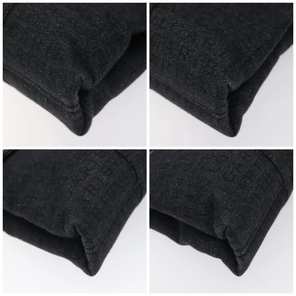 BVLGARI Logo Mania Shoulder Bag Canvas Black Silver - Picture 16 of 16